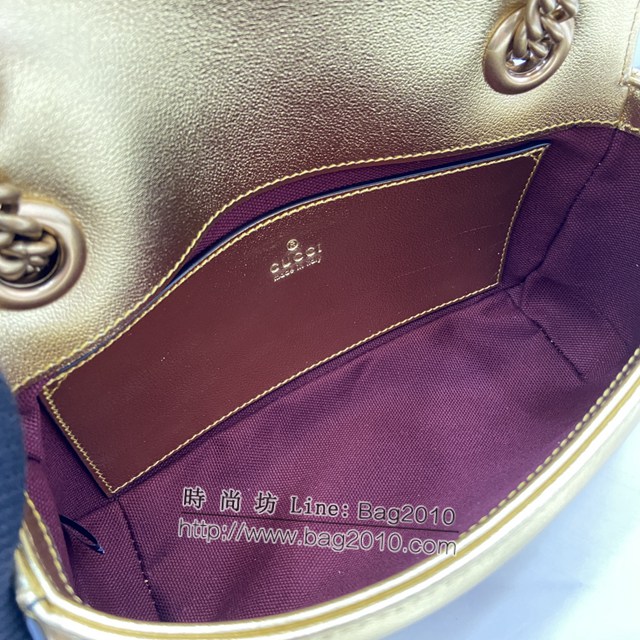 Gucci專櫃古馳最新款雙G拉鏈內袋滑鏈包單肩斜挎女包 jh2173型號：446744